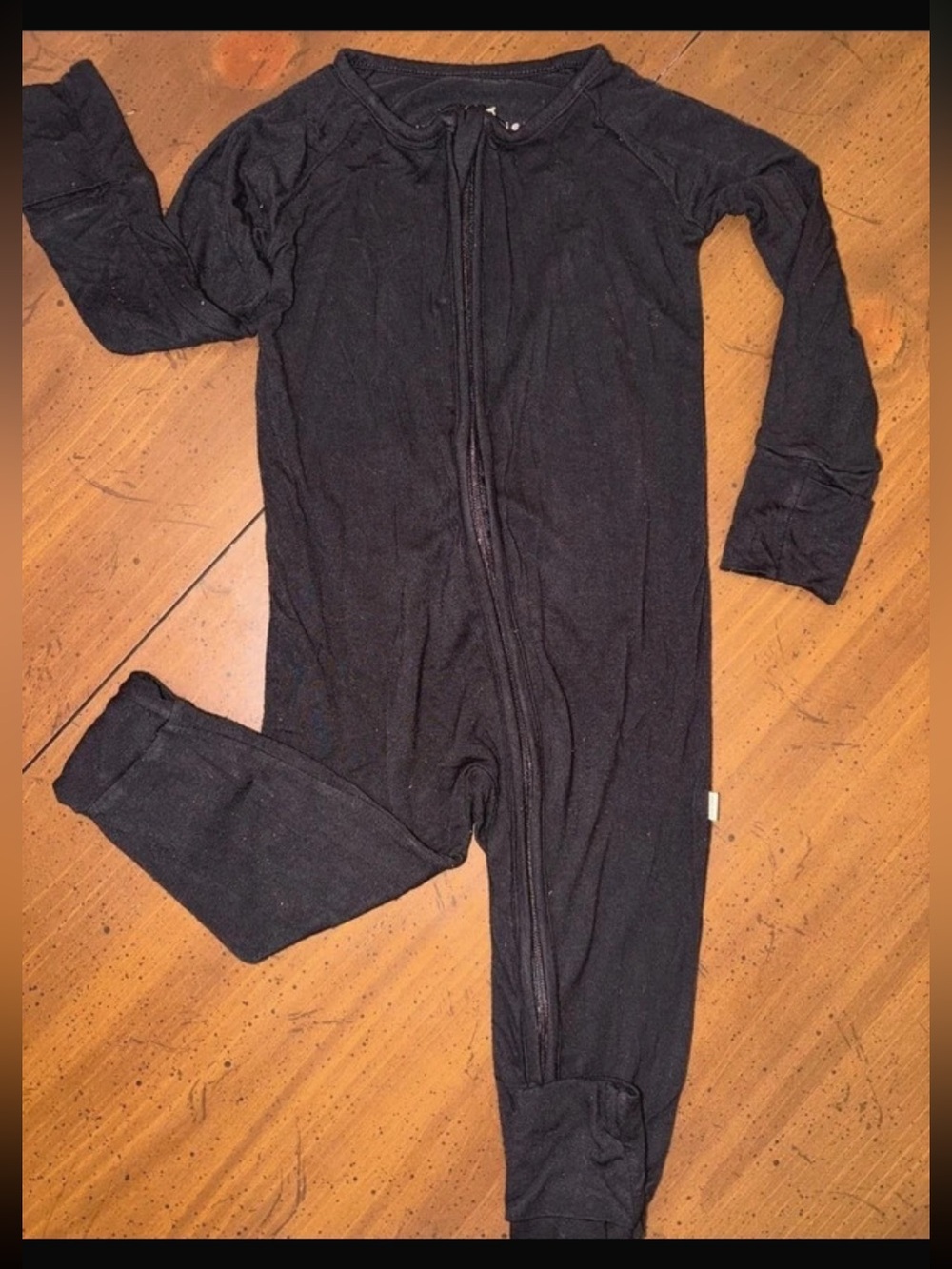 Little Sleepies Black Romper/Sleepie Sz 6-12M